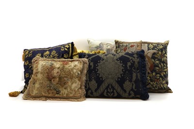 Lot 489 - A group of seven embroidered cushions