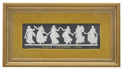 Lot 205 - A Wedgwood jasperware wall plaque