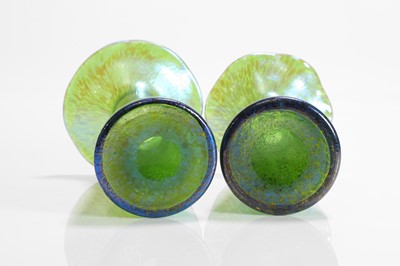 Lot 67 - A pair of Loetz 'Papillon' iridescent glass vases