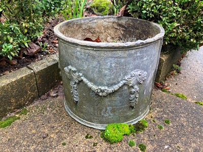 Lot 695 - A set of four lead planters