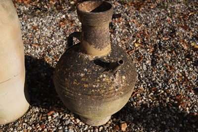 Lot 693 - A pair of terracotta jars