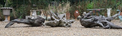 Lot 687 - A collection of three driftwood sculptures