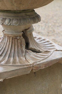 Lot 459 - A pair of terracotta garden urns