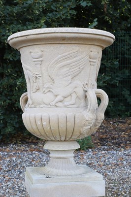 Lot 460 - A terracotta garden urn