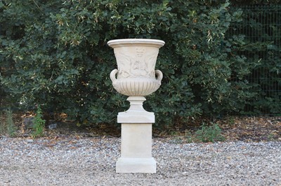 Lot 460 - A terracotta garden urn