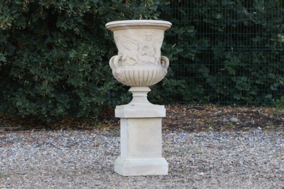 Lot 460 - A terracotta garden urn
