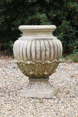Lot 461 - A terracotta garden urn