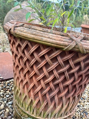 Lot 712 - A pair of terracotta garden planters