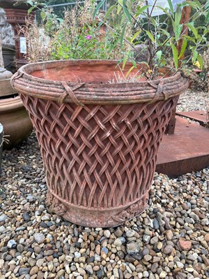 Lot 712 - A pair of terracotta garden planters