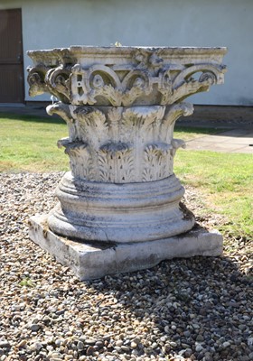 Lot 462 - A Neoclassical carved stone capital