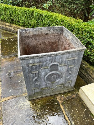 Lot 710 - A pair of lead planters