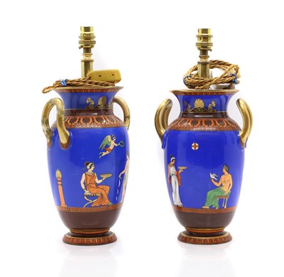 Lot 168 - A pair of Orientalist vases