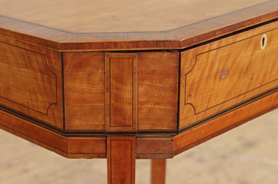Lot 425 - A near pair of George III satinwood occasional tables