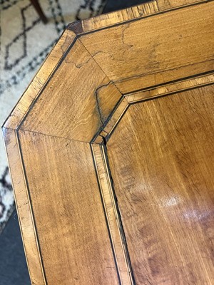 Lot 425 - A near pair of George III satinwood occasional tables