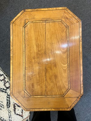 Lot 425 - A near pair of George III satinwood occasional tables