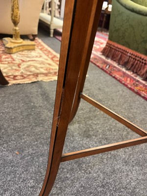 Lot 425 - A near pair of George III satinwood occasional tables