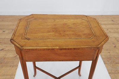Lot 425 - A near pair of George III satinwood occasional tables