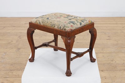 Lot 393 - A George I walnut stool