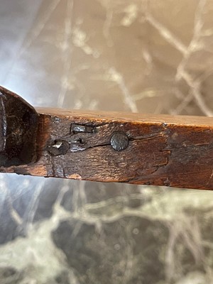 Lot 393 - A George I walnut stool