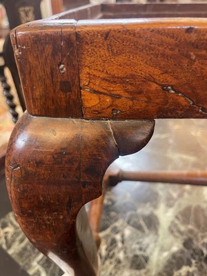 Lot 393 - A George I walnut stool