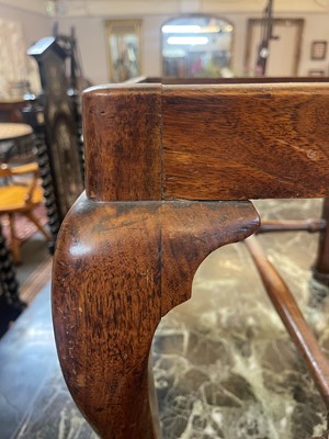 Lot 393 - A George I walnut stool