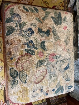 Lot 393 - A George I walnut stool