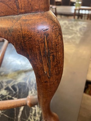 Lot 393 - A George I walnut stool