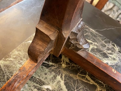 Lot 393 - A George I walnut stool