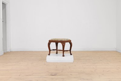 Lot 393 - A George I walnut stool