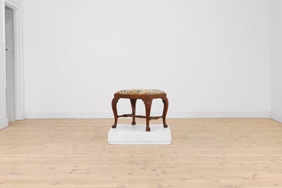 Lot 393 - A George I walnut stool