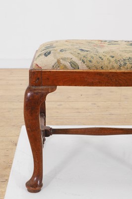 Lot 393 - A George I walnut stool