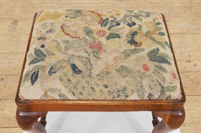 Lot 393 - A George I walnut stool