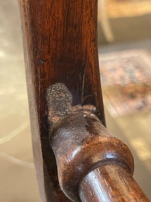 Lot 393 - A George I walnut stool