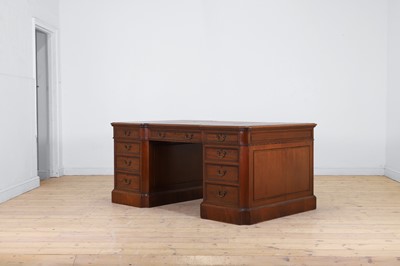 Lot 120 - A George III-style mahogany partners' desk