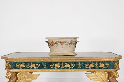 Lot 458 - A toleware wine cooler