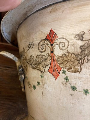 Lot 458 - A toleware wine cooler