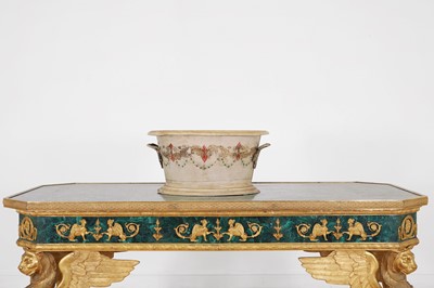 Lot 458 - A toleware wine cooler