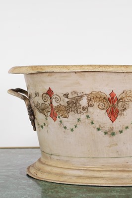 Lot 458 - A toleware wine cooler