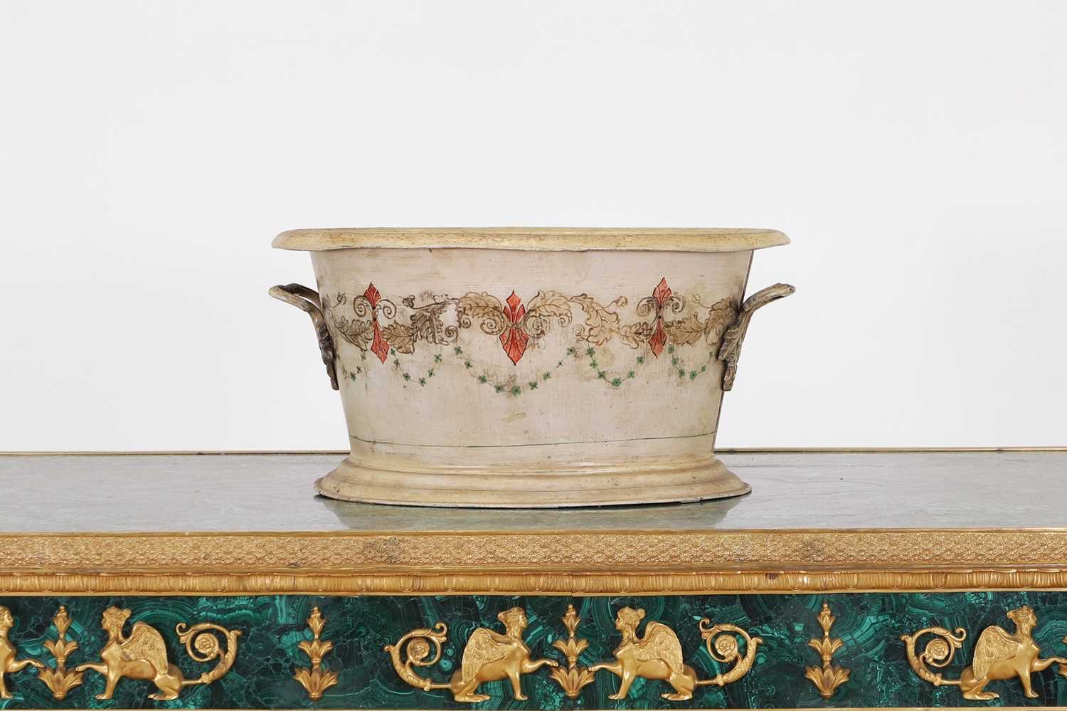 Lot 458 - A toleware wine cooler