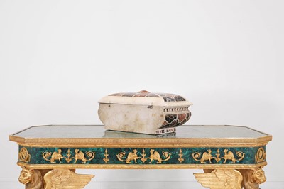 Lot 586 - A specimen marble casket