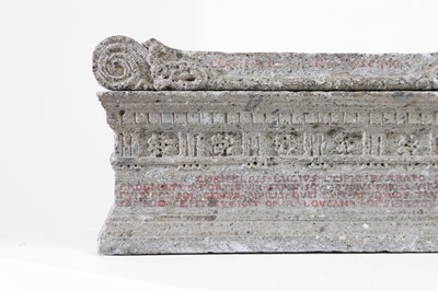 Lot 143 - A lava model of a sarcophagus from the Tomb of the Scipios