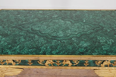 Lot 114 - An Empire-style malachite and ormolu centre table