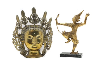 Lot 234 - A gilt metal head