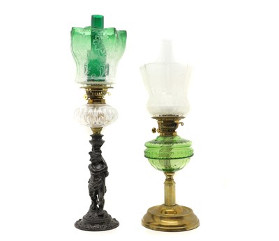 Lot 281 - Two Victorian oil lamps