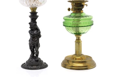 Lot 281 - Two Victorian oil lamps
