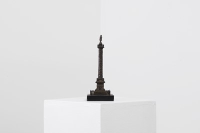 Lot 577 - A grand tour bronze model of the Colonne Vendôme