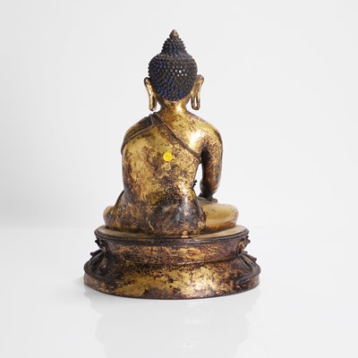 Lot 148 - A Tibetan gilt-bronze Shakyamuni Buddha