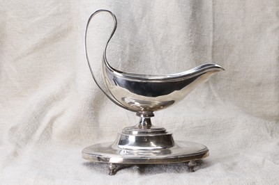 Lot 553 - A French silver sauce boat