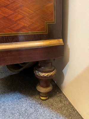 Lot 104 - A Louis XVI-style kingwood, amaranth, parquetry and gilt-metal meuble d’appui