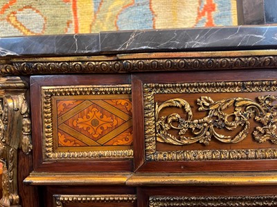 Lot 104 - A Louis XVI-style kingwood, amaranth, parquetry and gilt-metal meuble d’appui